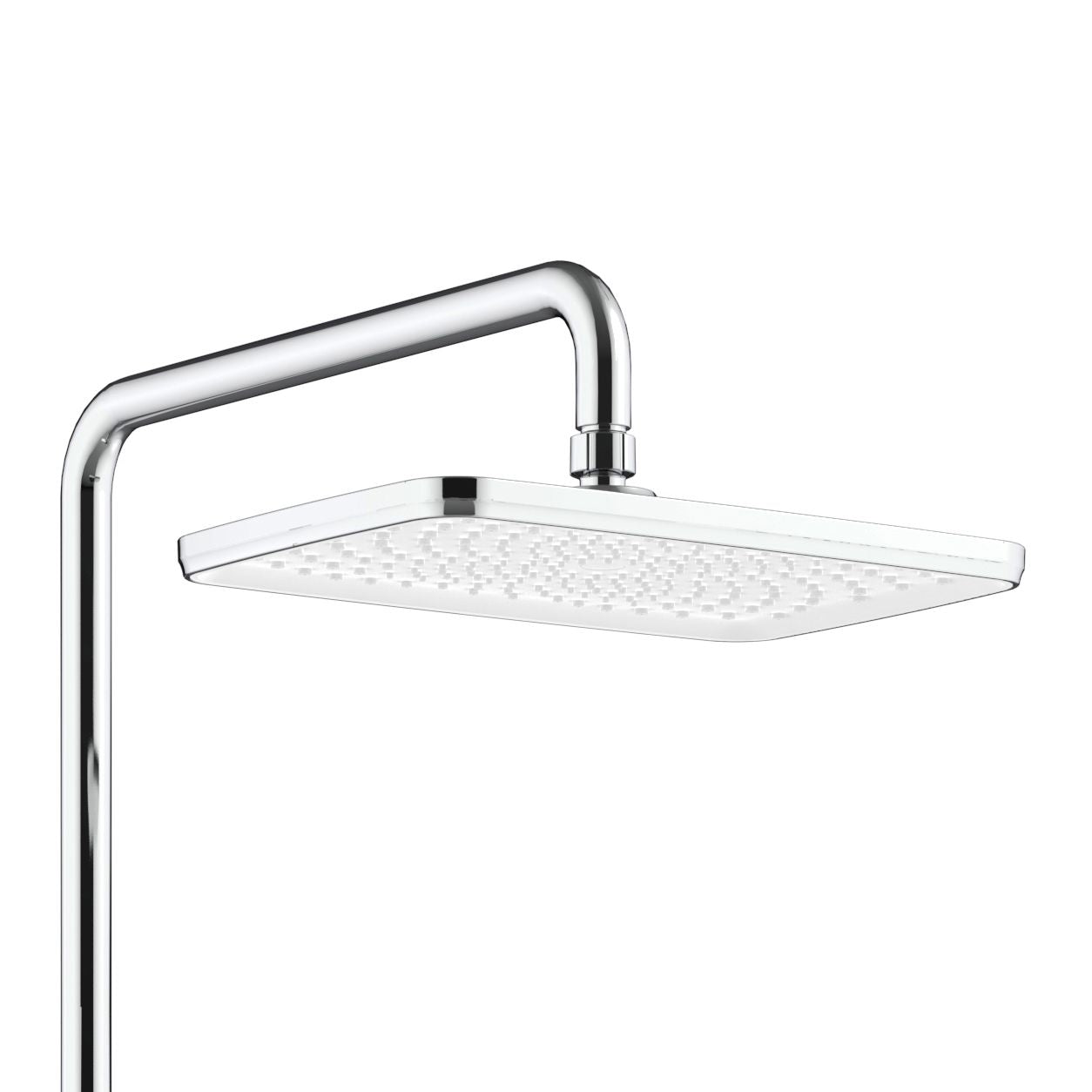 Aloni Thermostatische Douchekraan Met Planchet Chroom Wit - Luxurysanitair