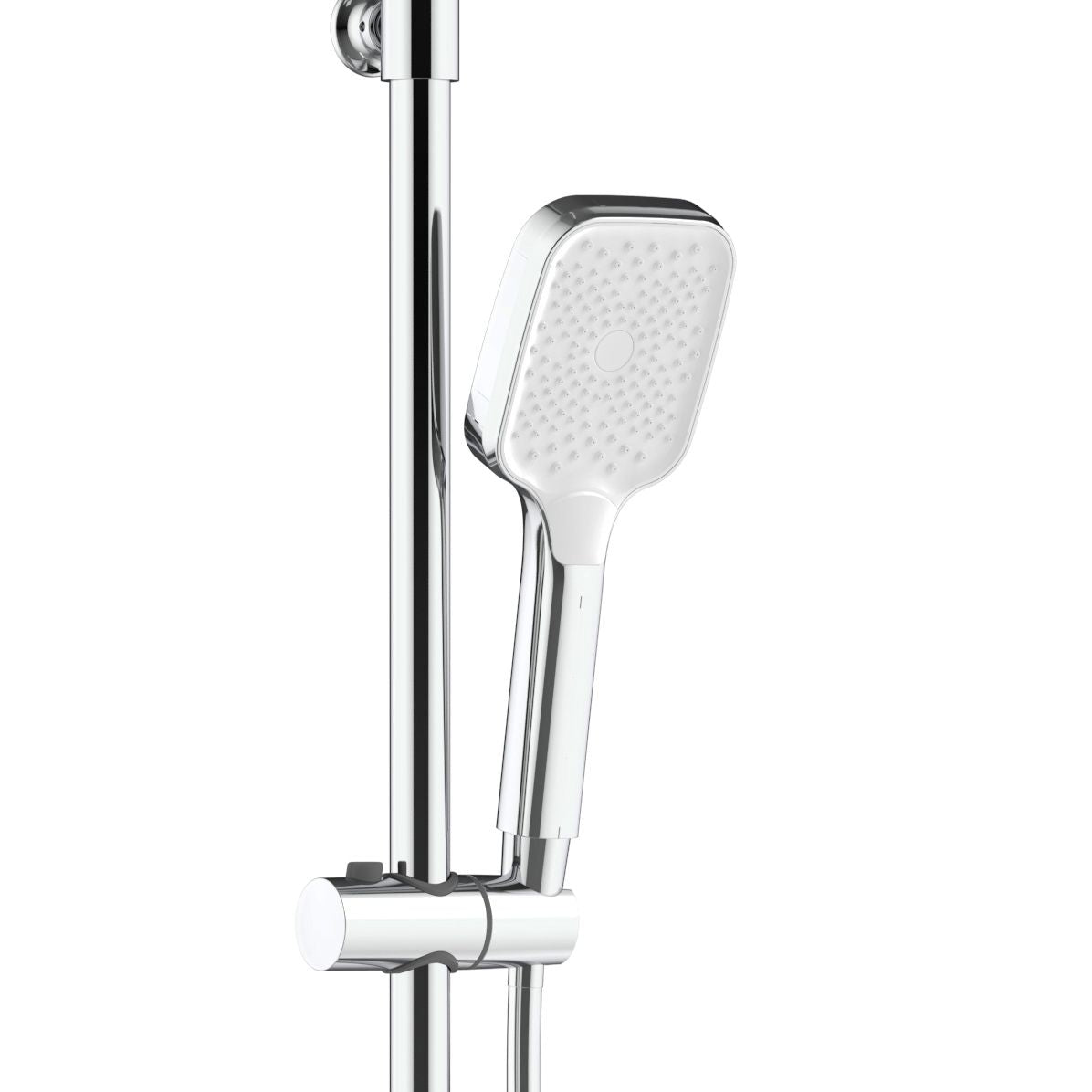 Aloni Thermostatische Douchekraan Met Planchet Chroom Wit - Luxurysanitair