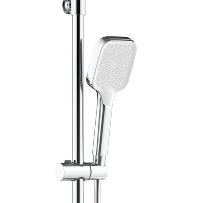 Aloni Thermostatische Douchekraan Met Planchet Chroom Wit - Luxurysanitair