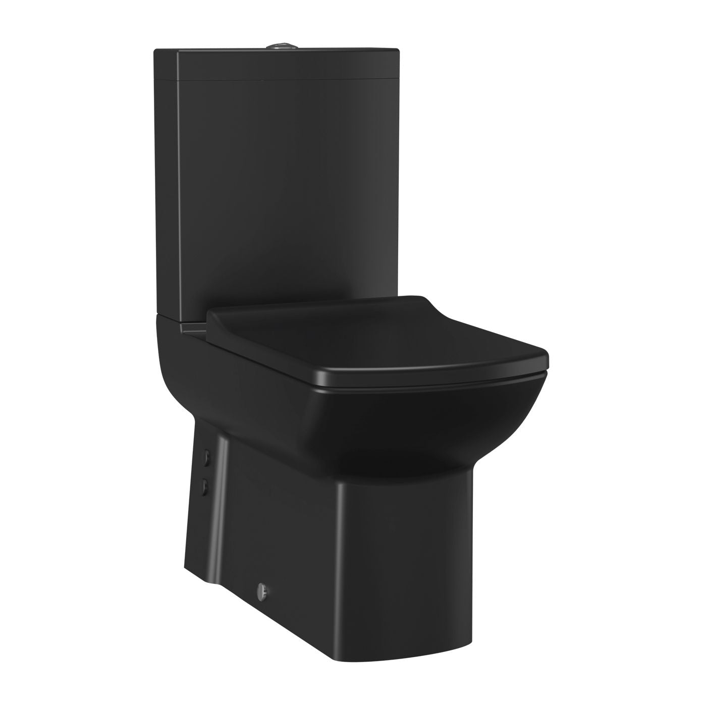 Creavit Lara Staande Toiletpot Met Bidet Muur/Onderuitgang - Houtskool Zwart - Luxurysanitair
