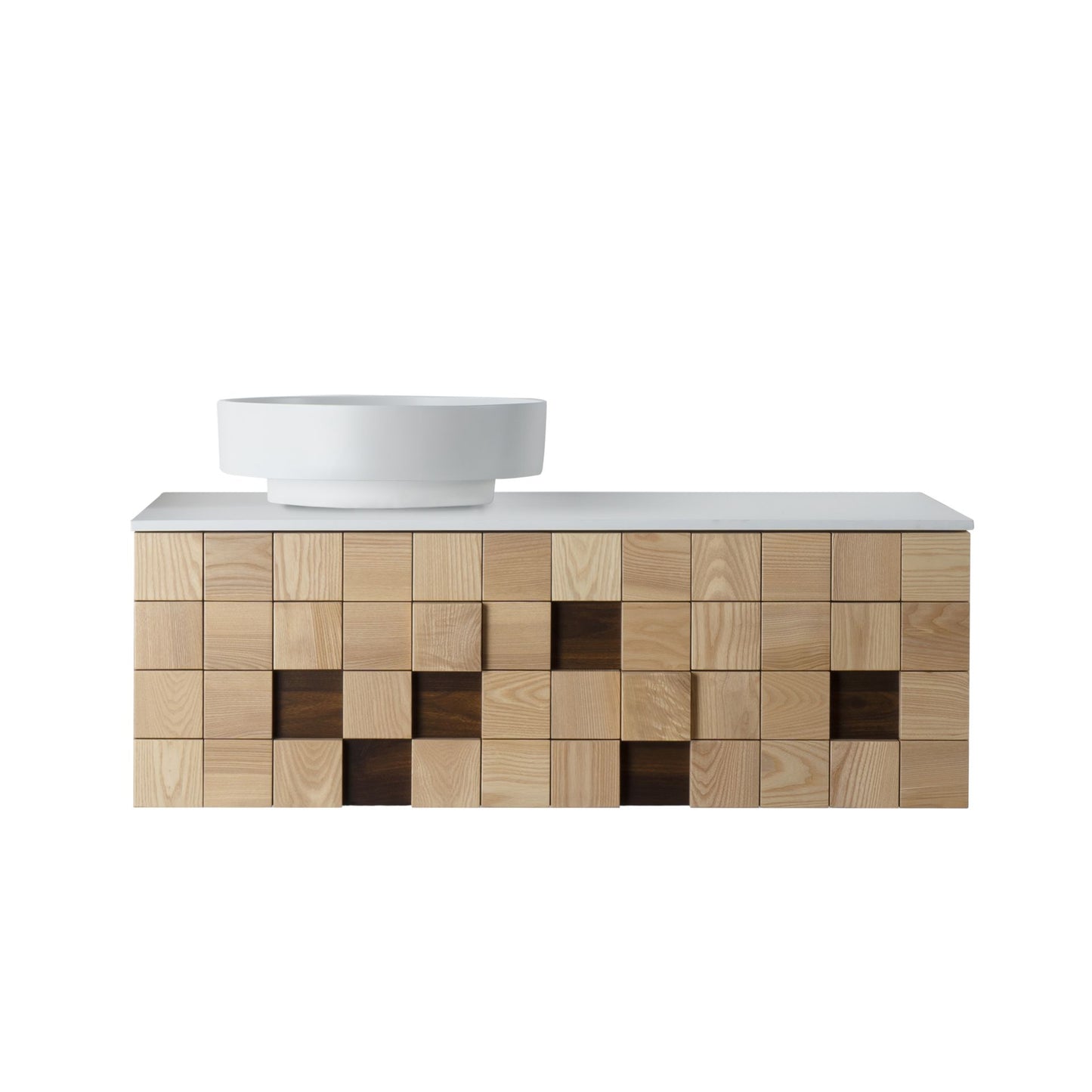 Mimoza Wastafelonderkast 1 Lade Soft Close (119x40x52cm) - Licht Eiken - Luxurysanitair