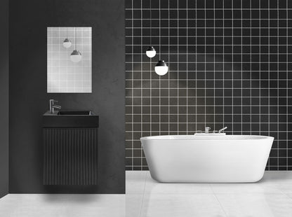Aloni Mikaro Toiletmeubelonderkast 1 Deur Omkeerbaar Soft Close - 40x50x22,3cm - Luxurysanitair