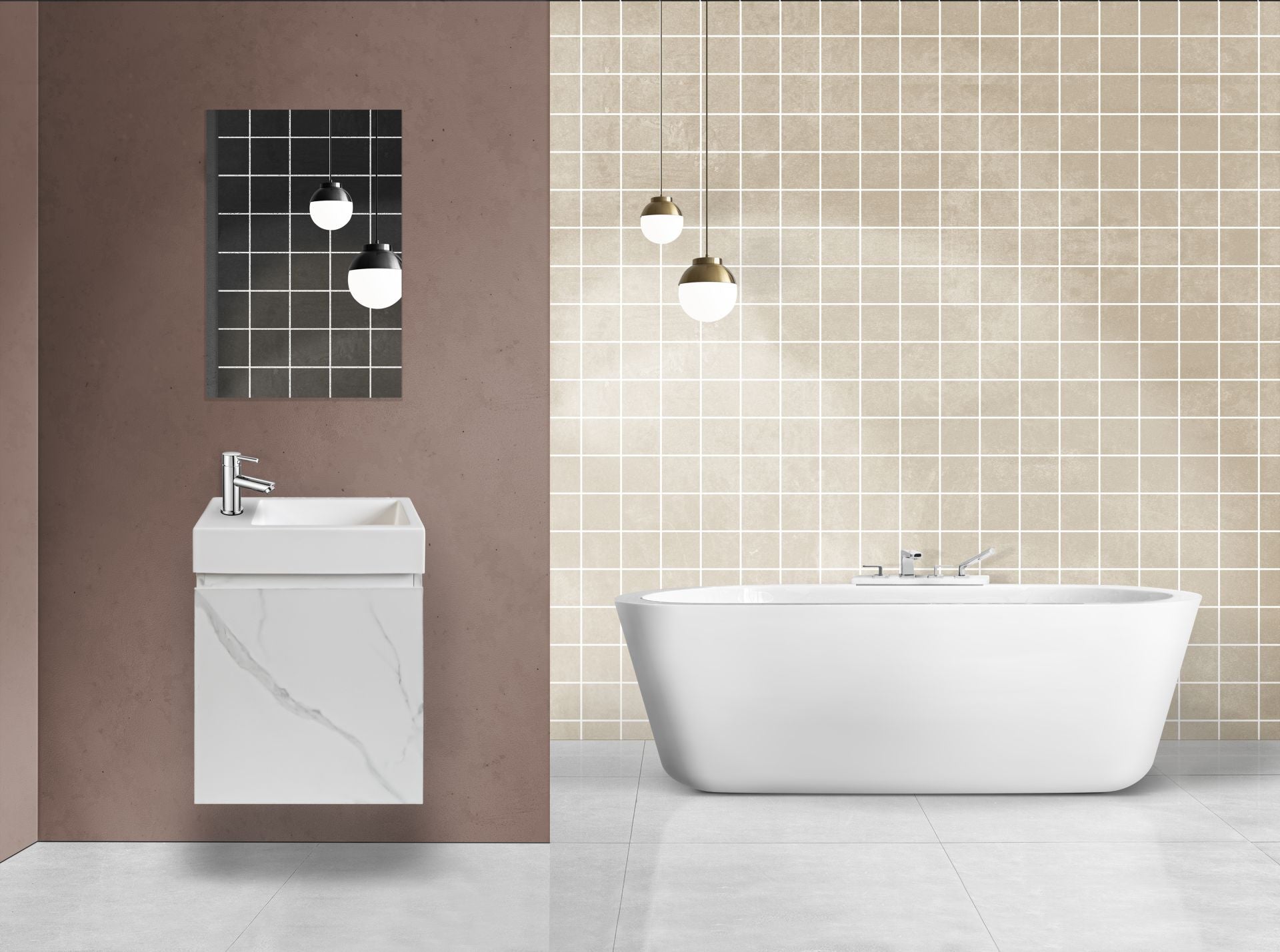 Aloni Mikaro Toiletmeubelonderkast 1 Deur Omkeerbaar Soft Close - 40x50x22,3cm - Luxurysanitair