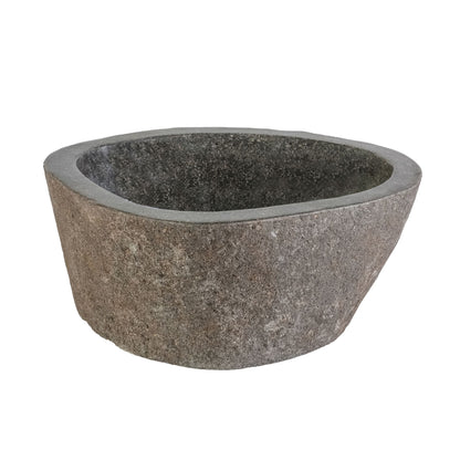 Waskom Van Natuurlijke Rivierstein - Grijs 35X15X3cm - Luxurysanitair