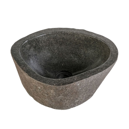 Waskom Van Natuurlijke Rivierstein - Grijs 35X15X3cm - Luxurysanitair