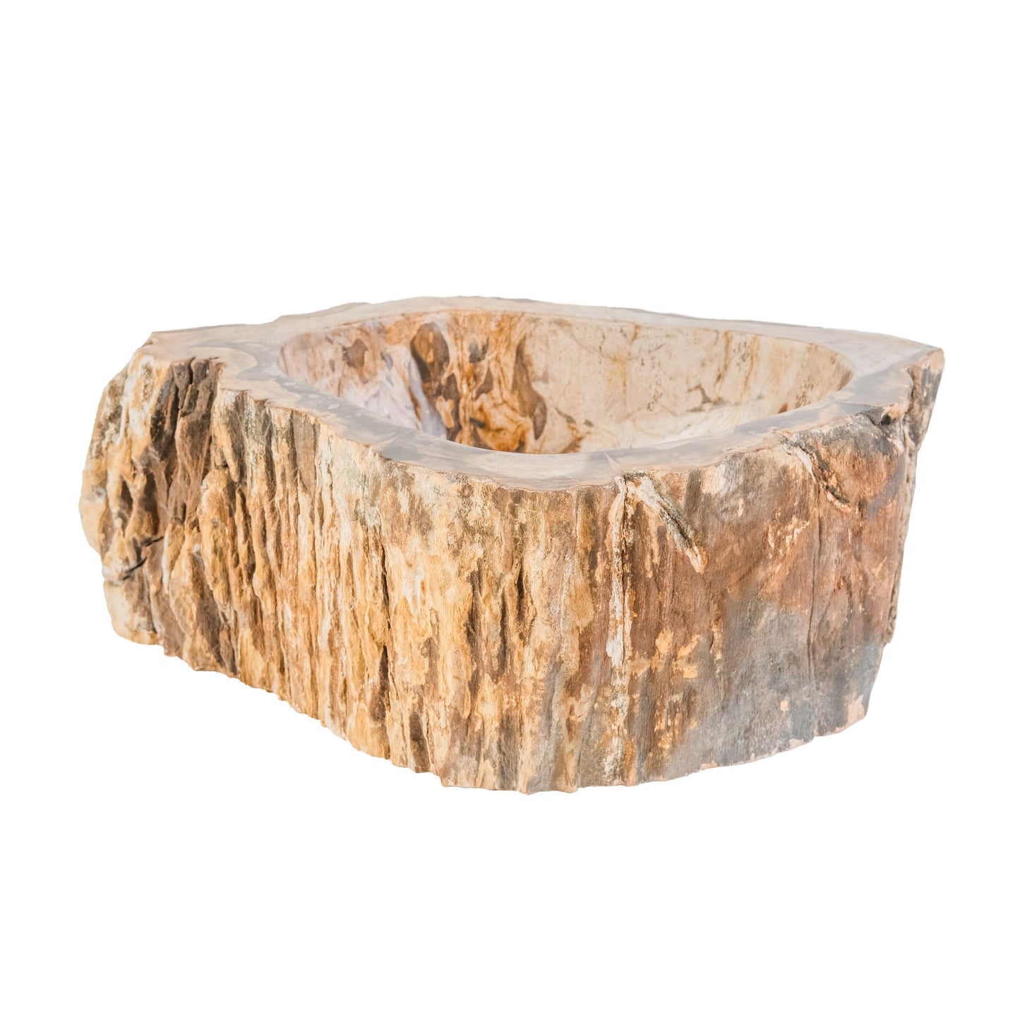 Waskom Fossiel Hout 30x35x15cm - Luxurysanitair