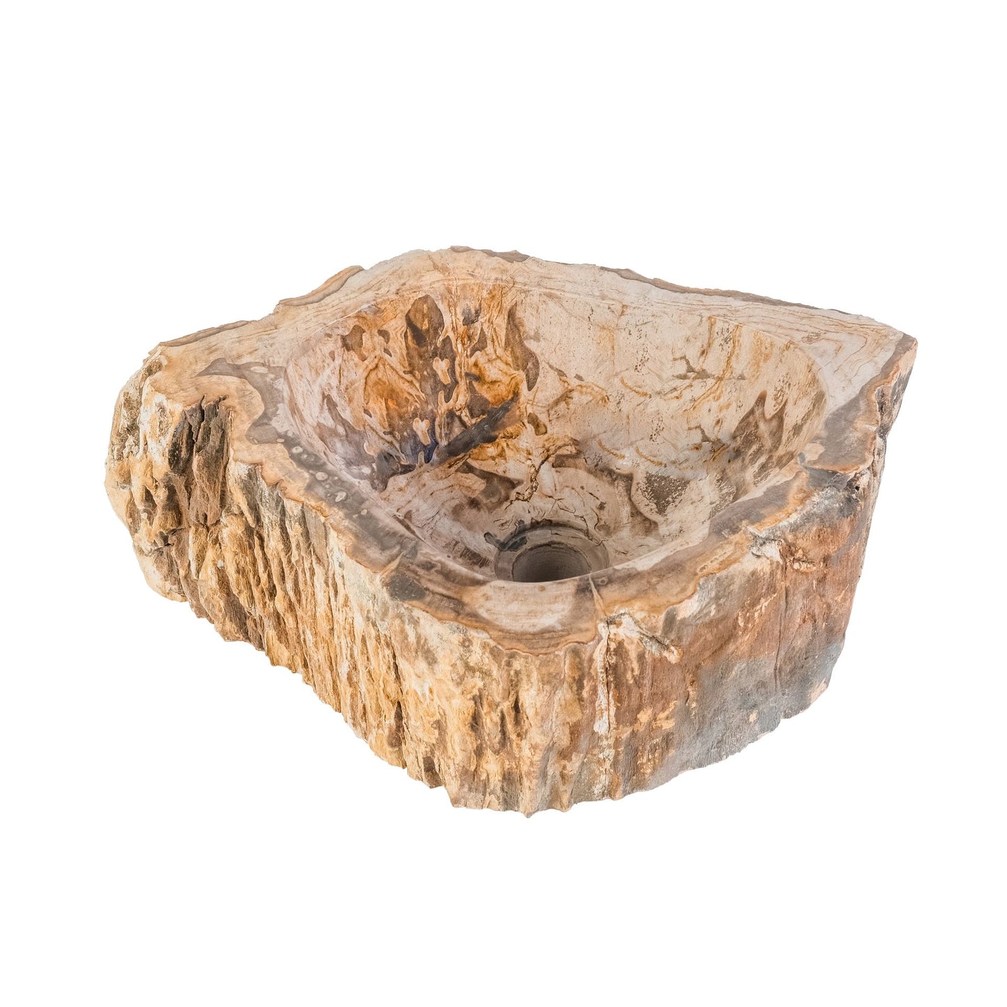 Waskom Fossiel Hout 30x35x15cm - Luxurysanitair