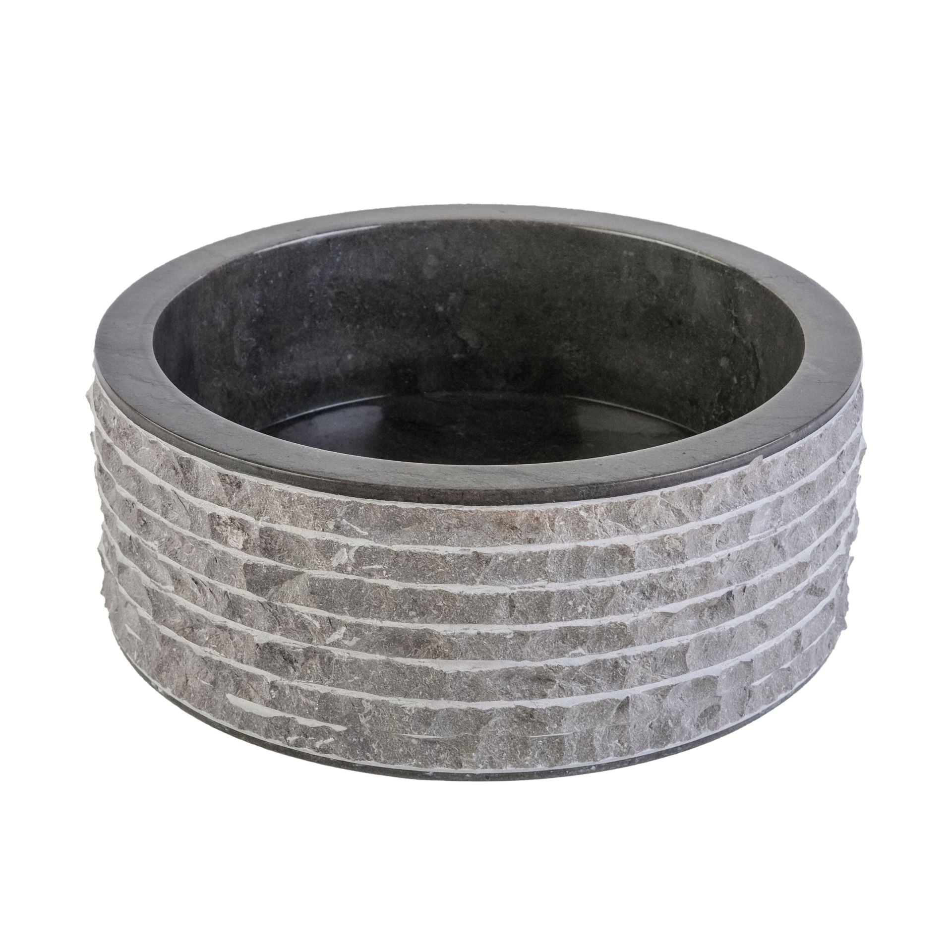 Marmeren Alur Waskom Met Gepolijste Binnenzijde 40x15cm - Luxurysanitair