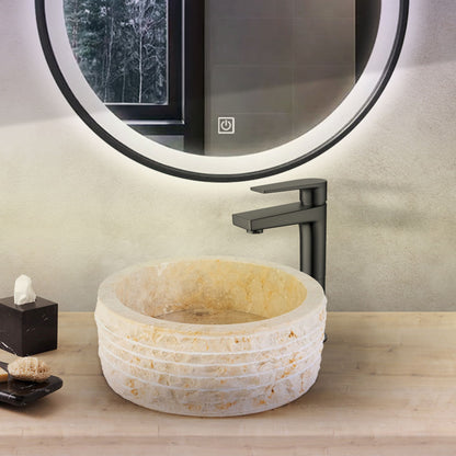 Marmeren Alur Waskom Met Gepolijste Binnenzijde 40x15cm - Luxurysanitair