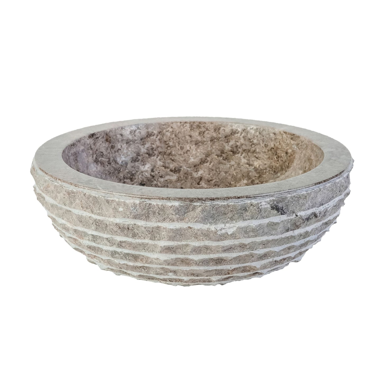 Marmeren Alur Waskom Met Gepolijste Binnenzijde 35x15cm - Luxurysanitair
