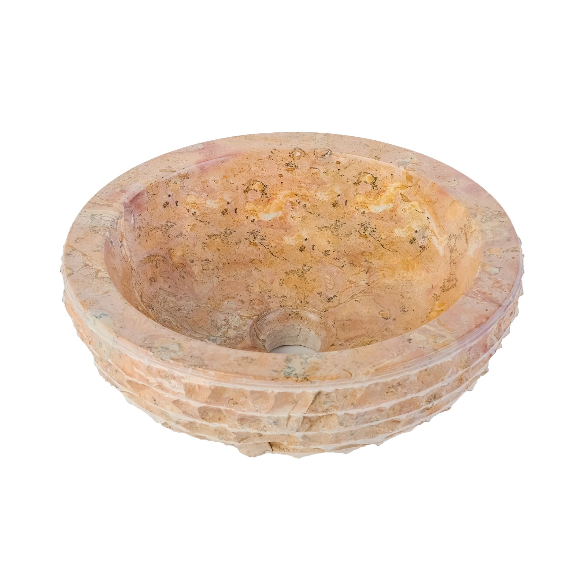Marmeren Alur Waskom Met Gepolijste Binnenzijde 35x15cm - Luxurysanitair