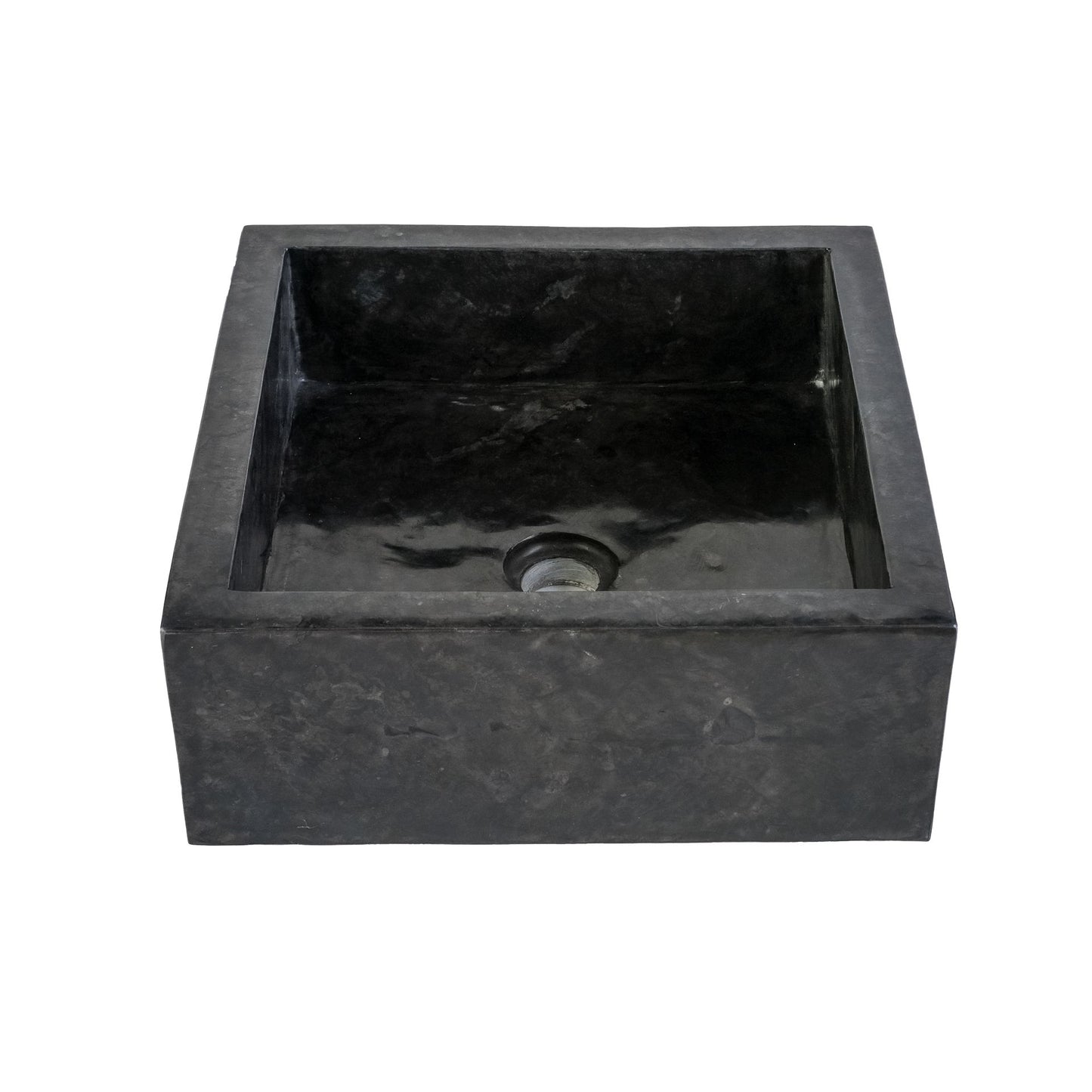Vierkanten Opbouw Waskom Volledig Gepolijst 40x40x15cm - Luxurysanitair