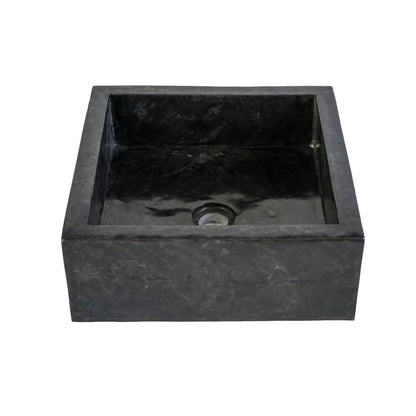Vierkanten Opbouw Waskom Volledig Gepolijst 40x40x15cm - Luxurysanitair