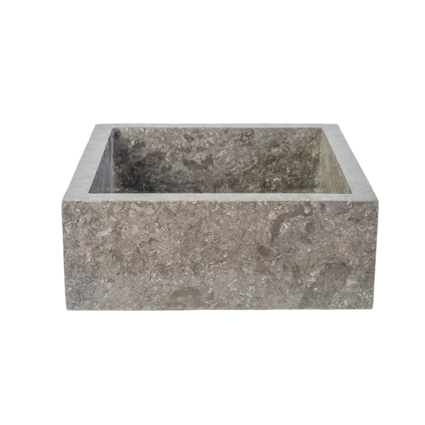 Vierkanten Opbouw Waskom Volledig Gepolijst 40x40x15cm - Luxurysanitair
