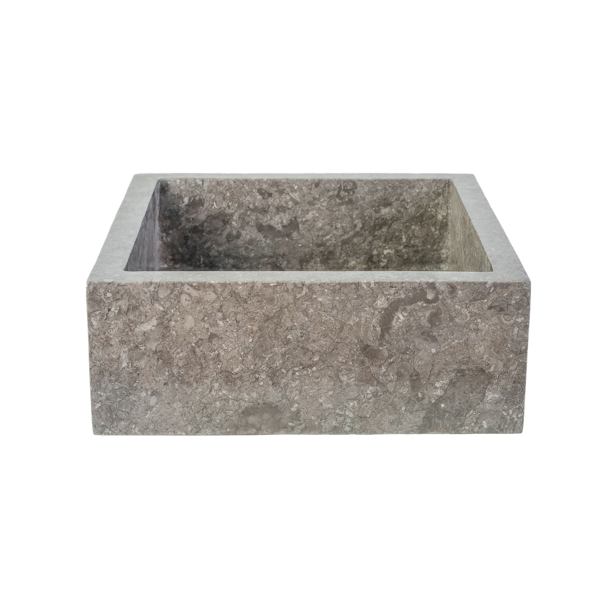 Vierkanten Opbouw Waskom Volledig Gepolijst 40x40x15cm - Luxurysanitair