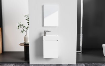Aloni Zyro Toiletmeubelset Compleet Onderkast Met 1 Deur Greeploos 40,5x22,5cm - Luxurysanitair