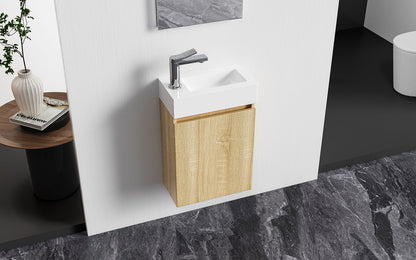 Aloni Zyro Toiletmeubelset Compleet Onderkast Met 1 Deur Greeploos 40,5x22,5cm - Luxurysanitair