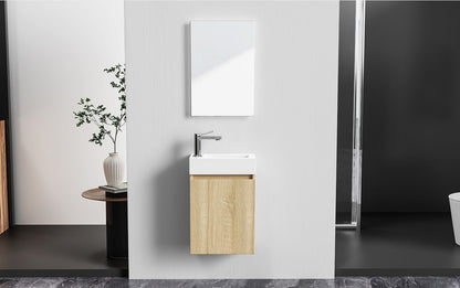 Aloni Zyro Toiletmeubelset Compleet Onderkast Met 1 Deur Greeploos 40,5x22,5cm - Luxurysanitair
