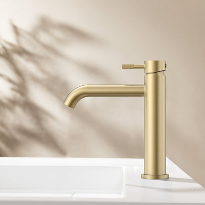 Stria Wastafelemengkraan Cold Start Hendel Met Verfijnde Ribbelstructuur - Luxurysanitair