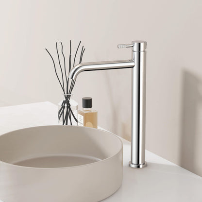 Stria Wastafelemengkraan Hoog Cold Start, Hendel Met Verfjinde Ribbelstructuur - Luxurysanitair