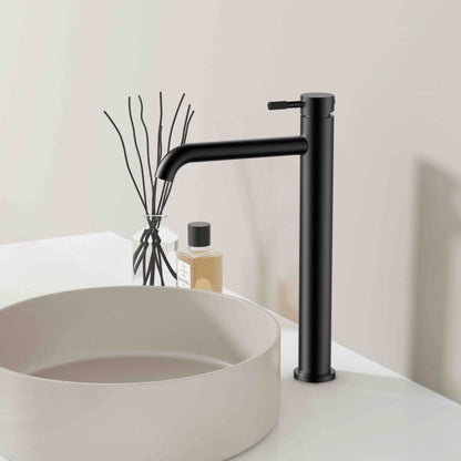 Stria Wastafelemengkraan Hoog Cold Start, Hendel Met Verfjinde Ribbelstructuur - Luxurysanitair