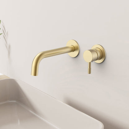 Stria Afbouwdel Wastafelmengkraan Cold Start Inbouw Hendel met Verfijnde Ribbelstructuur - Luxurysanitair