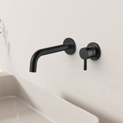 Stria Afbouwdel Wastafelmengkraan Cold Start Inbouw Hendel met Verfijnde Ribbelstructuur - Luxurysanitair