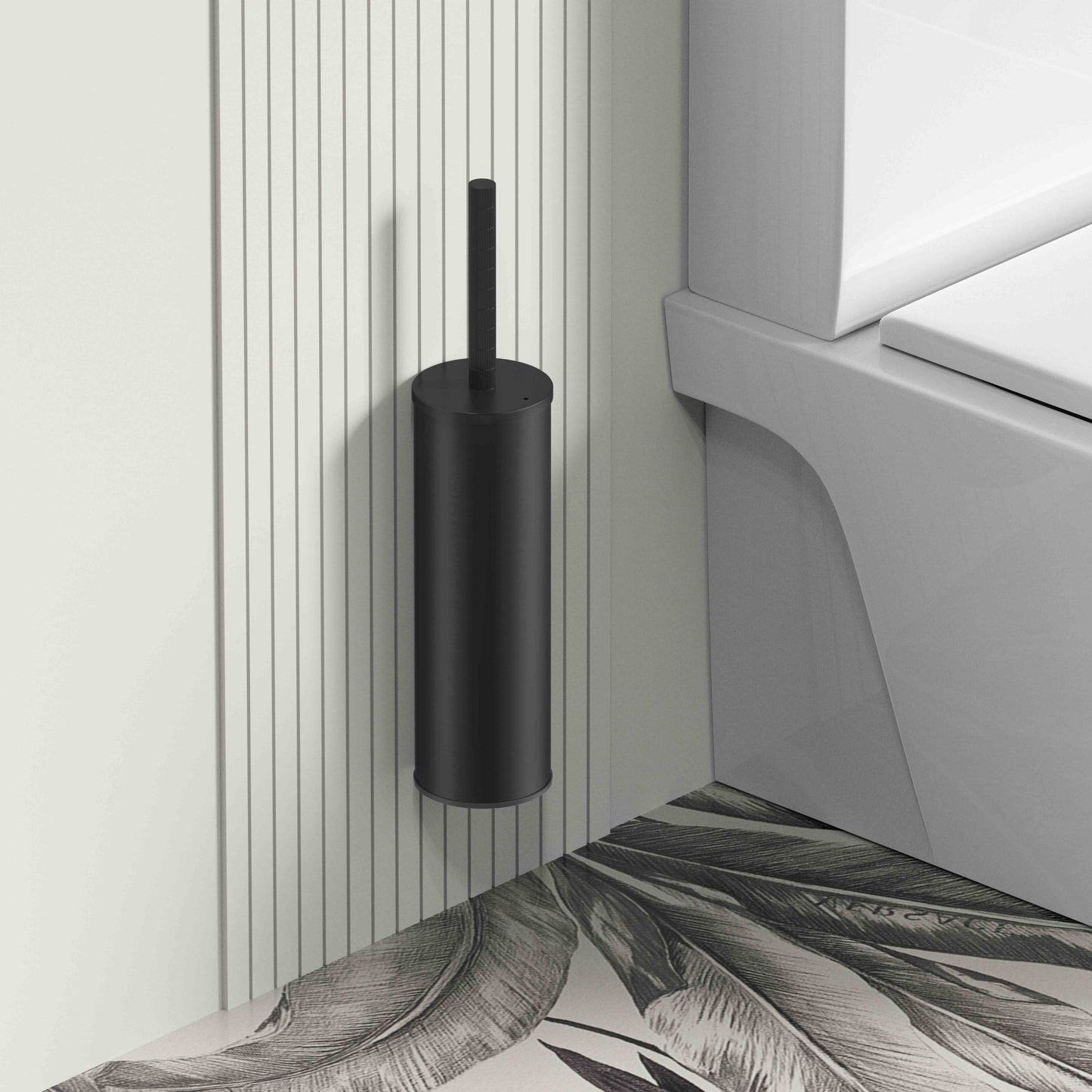 Stria Toiletborstel Met Houder Hangend en Staand Met Kunststof Binnenpot - Luxurysanitair