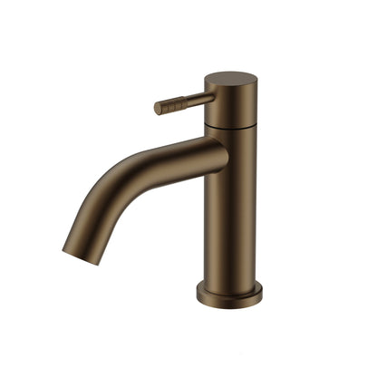 Stria Koudwaterkraan Hendel met Verfijnde Ribbelstructuur Zonder Afvoerplug - Luxurysanitair