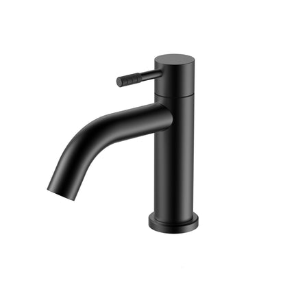 Stria Koudwaterkraan Hendel met Verfijnde Ribbelstructuur Zonder Afvoerplug - Luxurysanitair