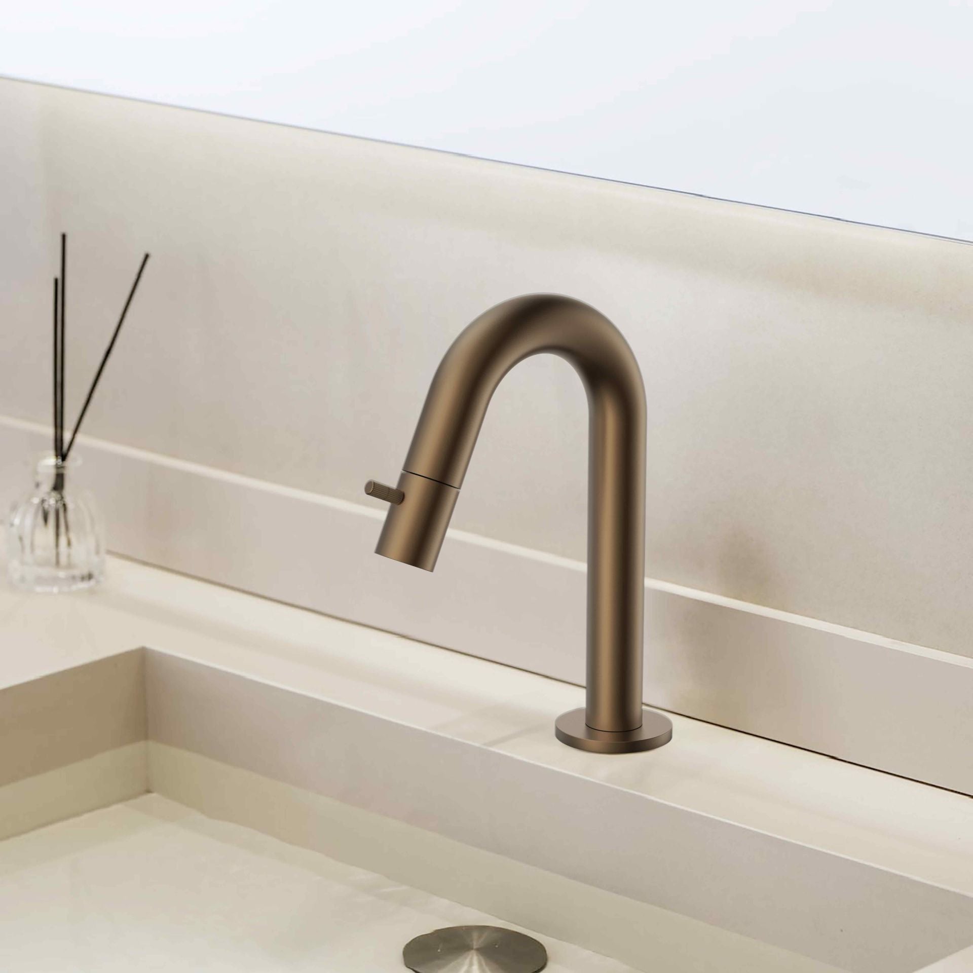 Stria Koudwaterkraan Gebogen Uitloop Zonder Afvoerplug - Luxurysanitair