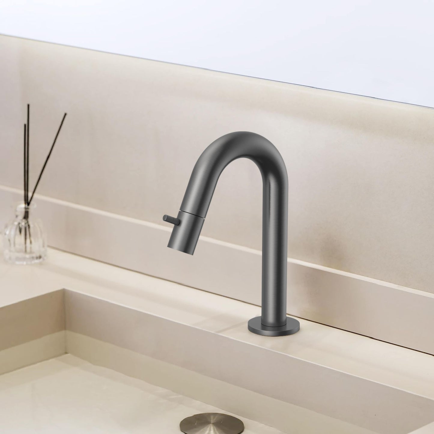 Stria Koudwaterkraan Gebogen Uitloop Zonder Afvoerplug - Luxurysanitair