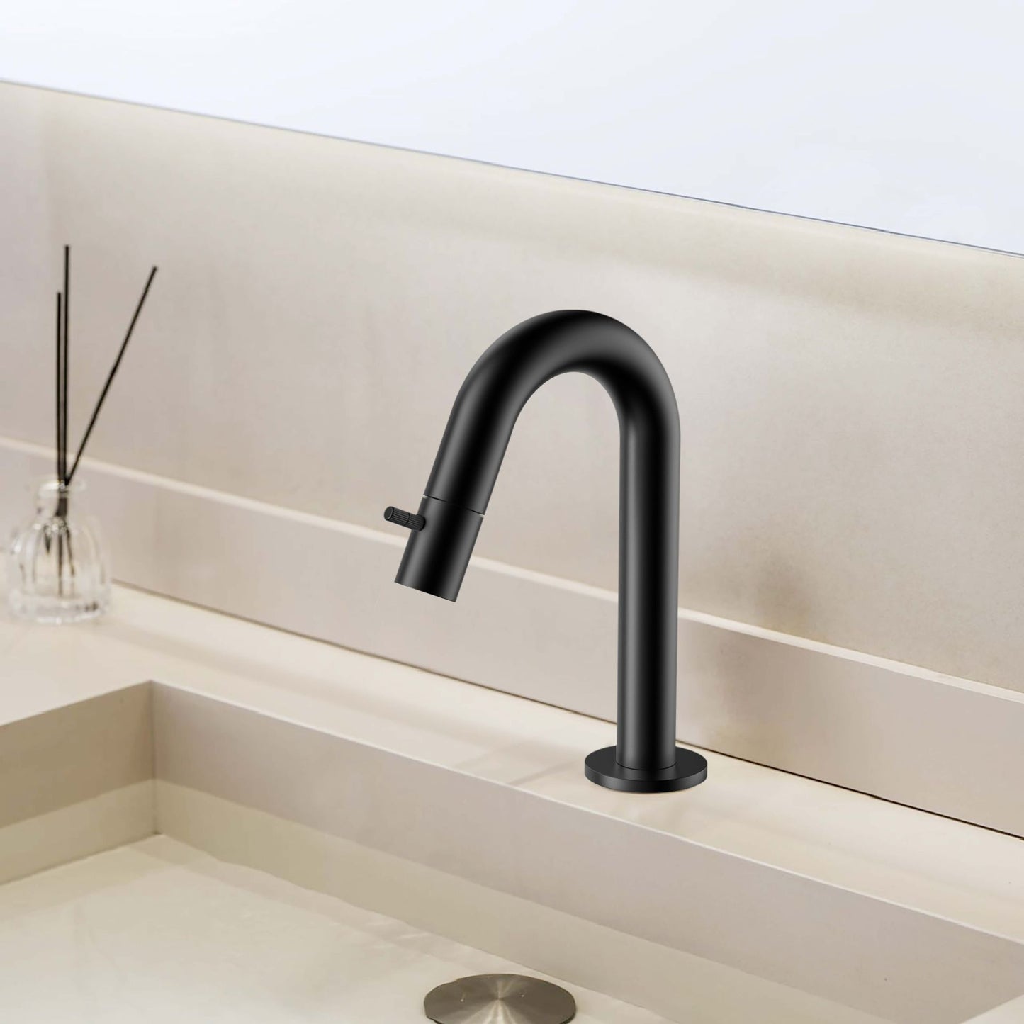 Stria Koudwaterkraan Gebogen Uitloop Zonder Afvoerplug - Luxurysanitair