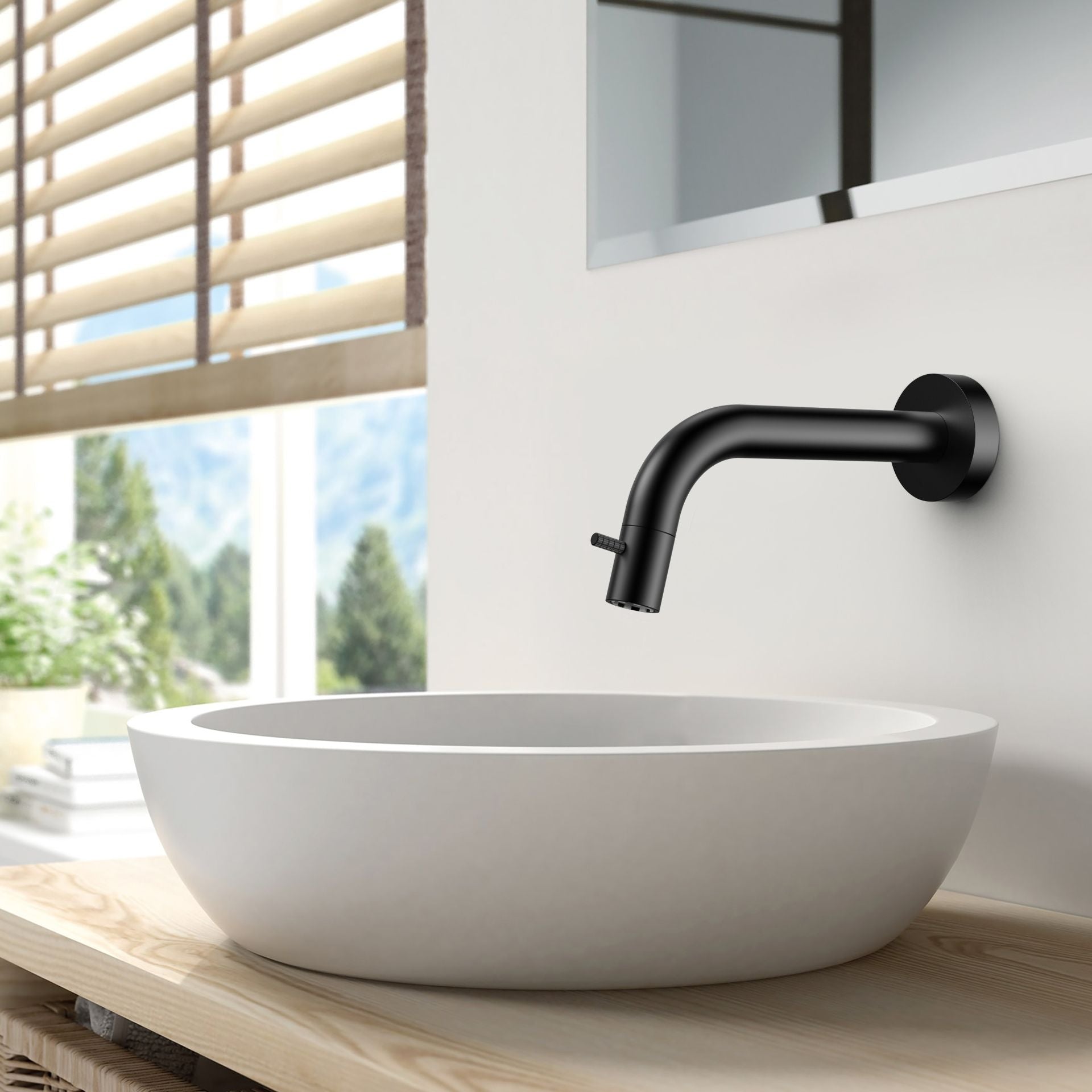 Stria Koudwaterkraan Wandmontage Inkortbaar Knop met Verfijnde Ribbelstructuur - Luxurysanitair