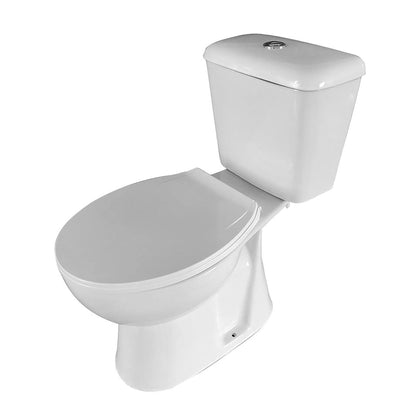 Aloni Pro Duoblook Staand Toilet - S-Trap Met Reservoir Met Spoelmechanisme Met Zitting Softclose 38x72x67cm - Glanzend Wit - Luxurysanitair