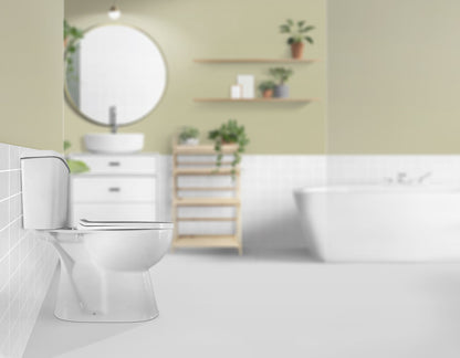 Aloni Pro Duoblook Staand Toilet - S-Trap Met Reservoir Met Spoelmechanisme Met Zitting Softclose 38x72x67cm - Glanzend Wit - Luxurysanitair