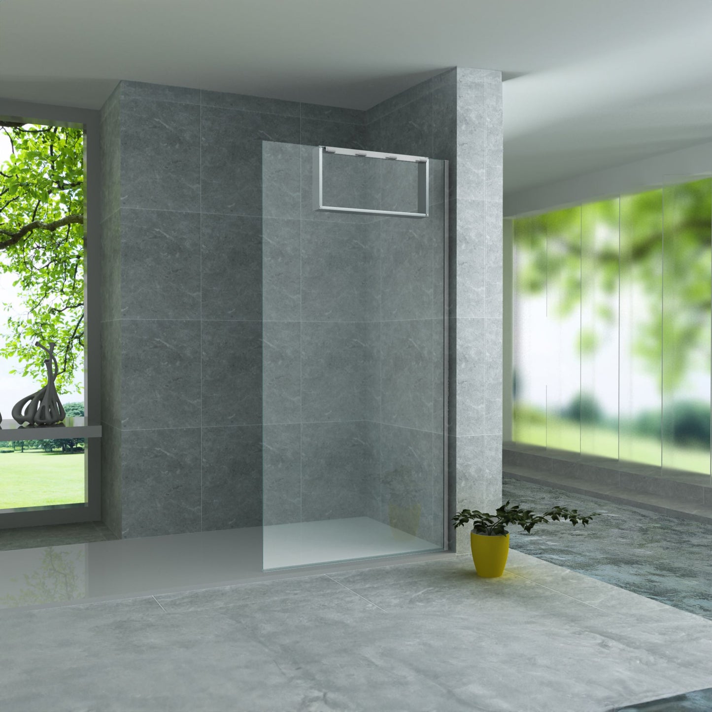 Opbouwnis Voor Douchewabd 4 Handdoekhaken Aluminium  60x30x8cm - Luxurysanitair