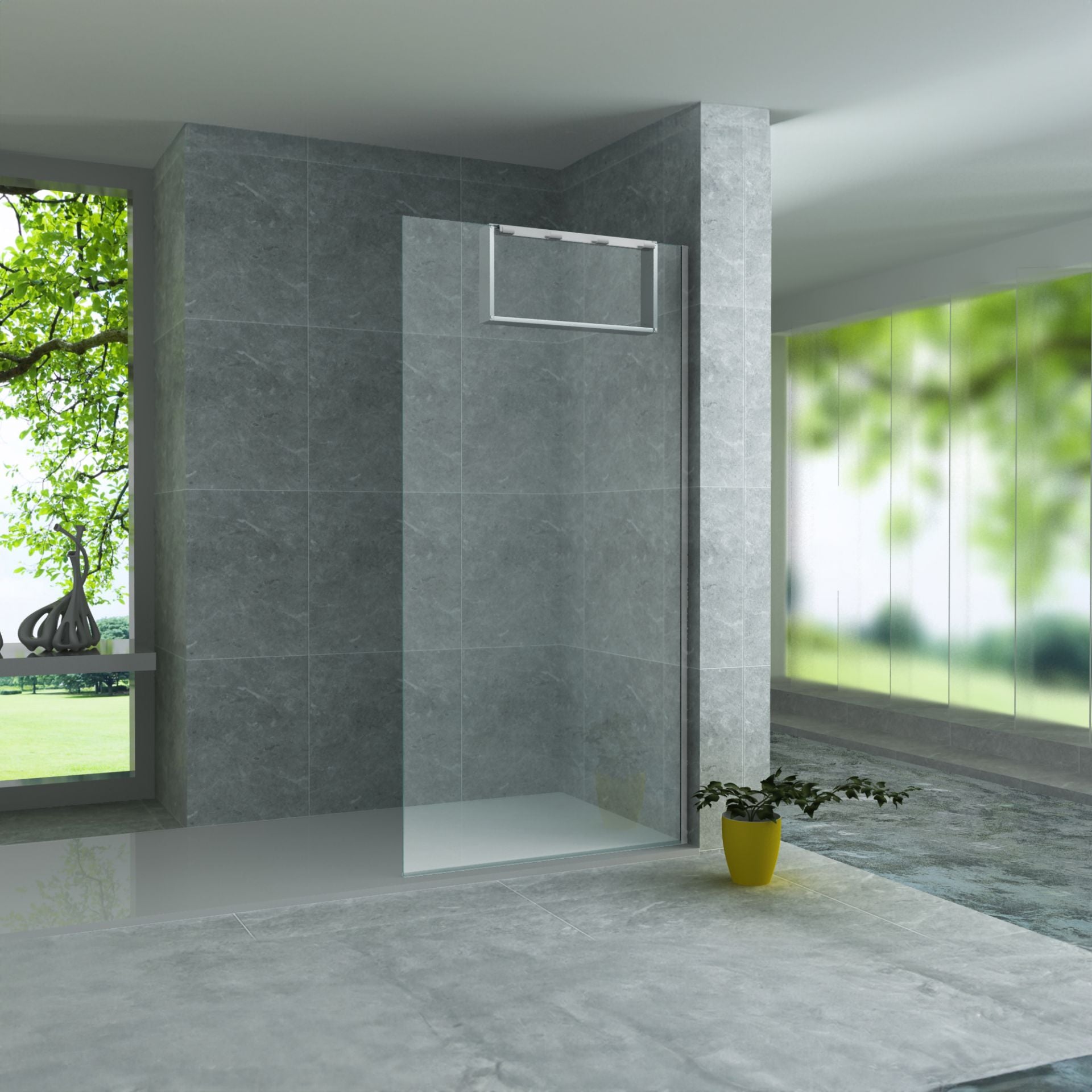 Opbouwnis Voor Douchewabd 4 Handdoekhaken Aluminium  60x30x8cm - Luxurysanitair