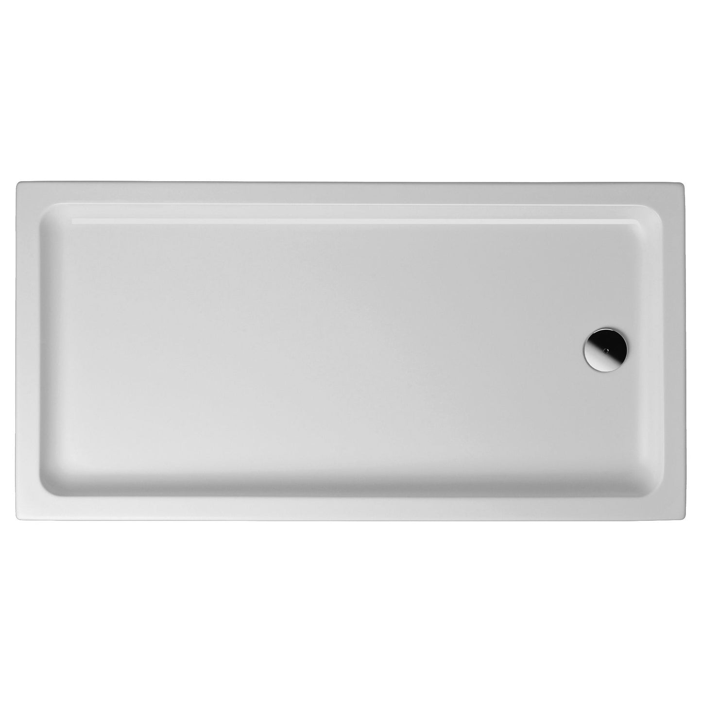 Aloni Douchebak Rechthoek Acryl 120x80x4cm Glanzend Wit - Luxurysanitair