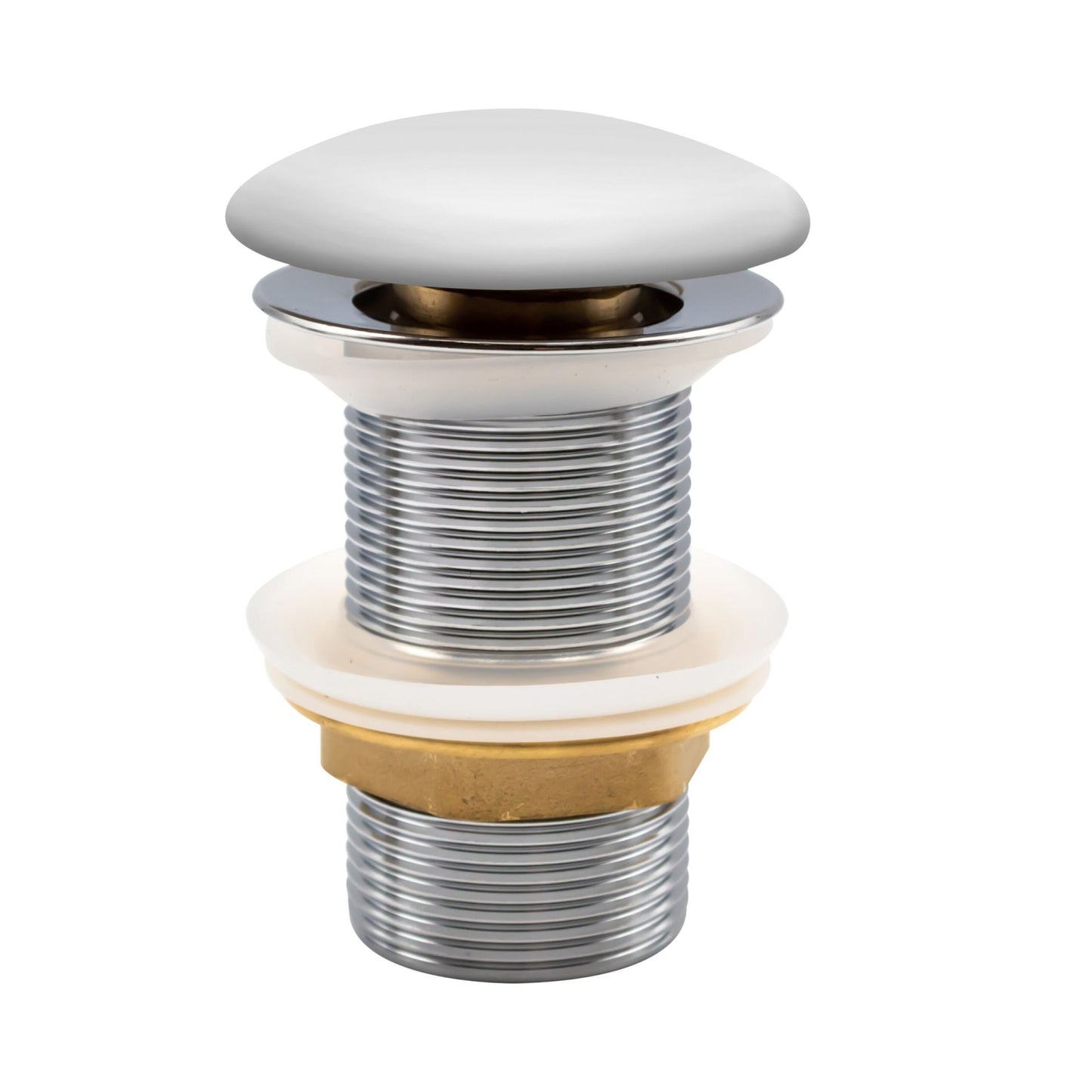 Aloni Wit Keramische Push-Up Afvoerplug 5/4 Zonder Overloop - Luxurysanitair