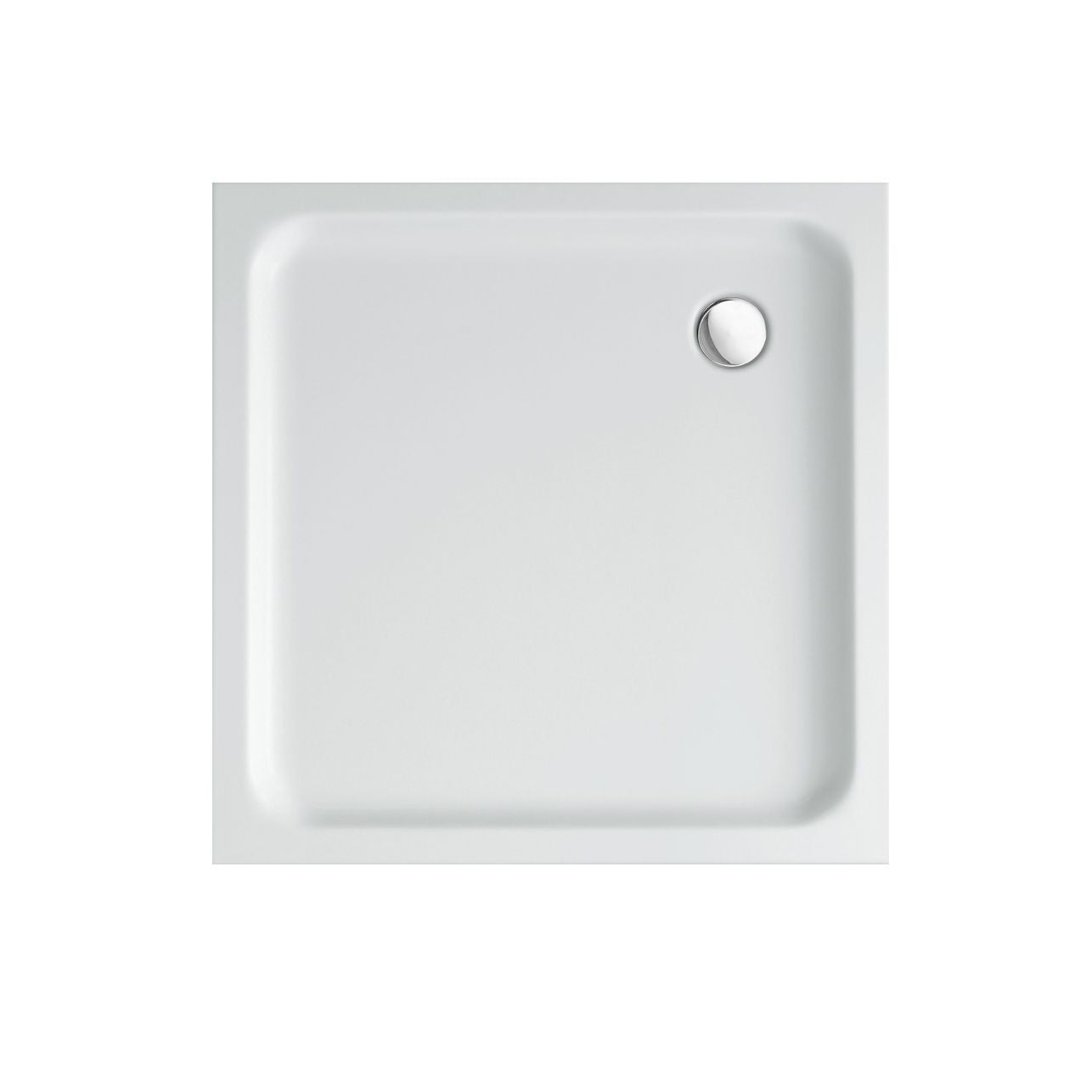Aloni Vierkanten Acryl Douchebak 80x80x15cm - Wit - Luxurysanitair