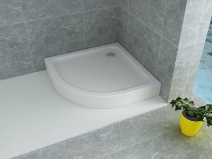 Aloni Kwartronde Acryl Douchebak 100x100x15cm - Luxurysanitair