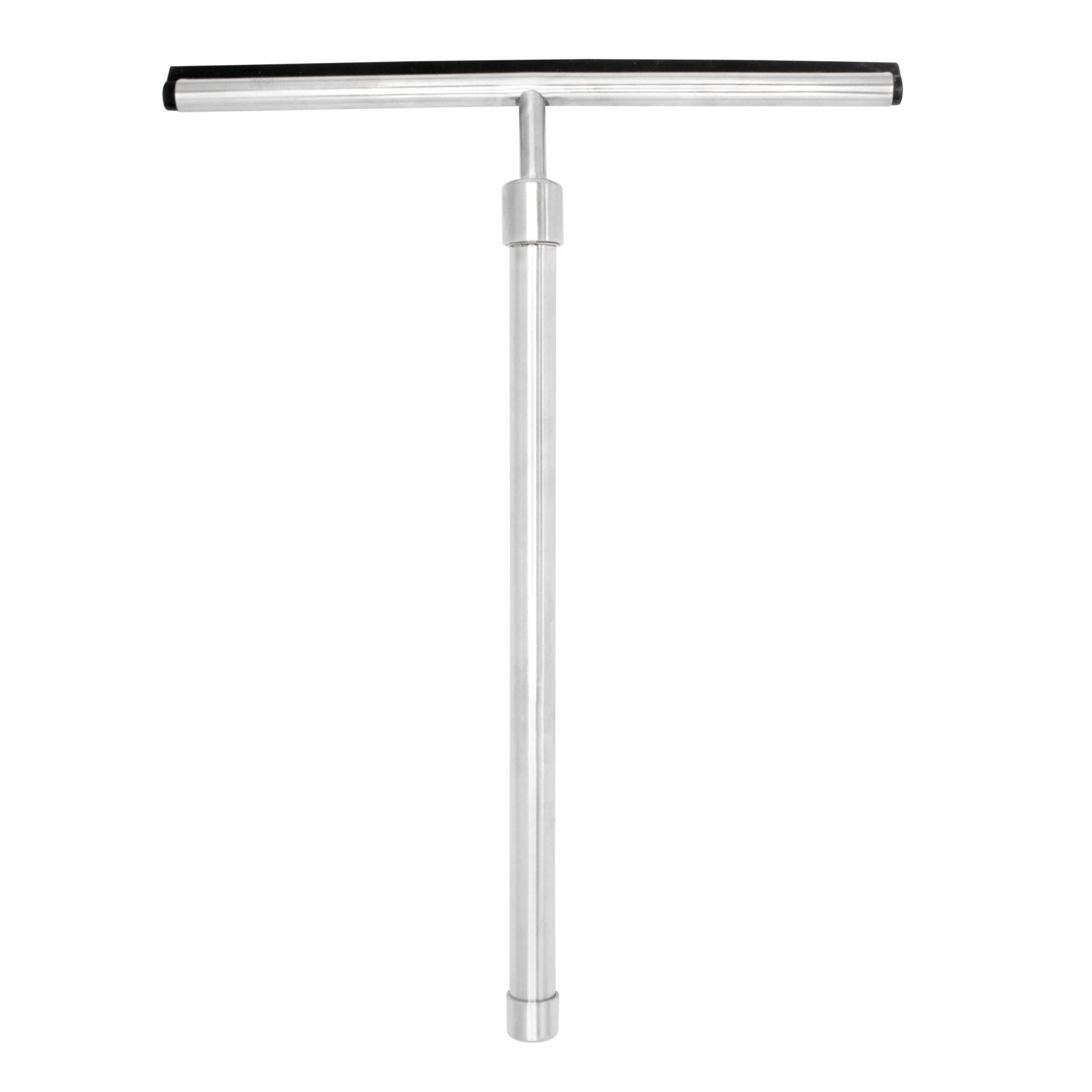 Aloni Douche Vloer Wisser Chrome Met Houder 26x34,7cm - Luxurysanitair
