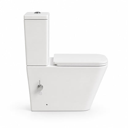 Moderne Staande Toilet Compleet Set Rimless Spoeling Wit MET Geintegreerde Bidet