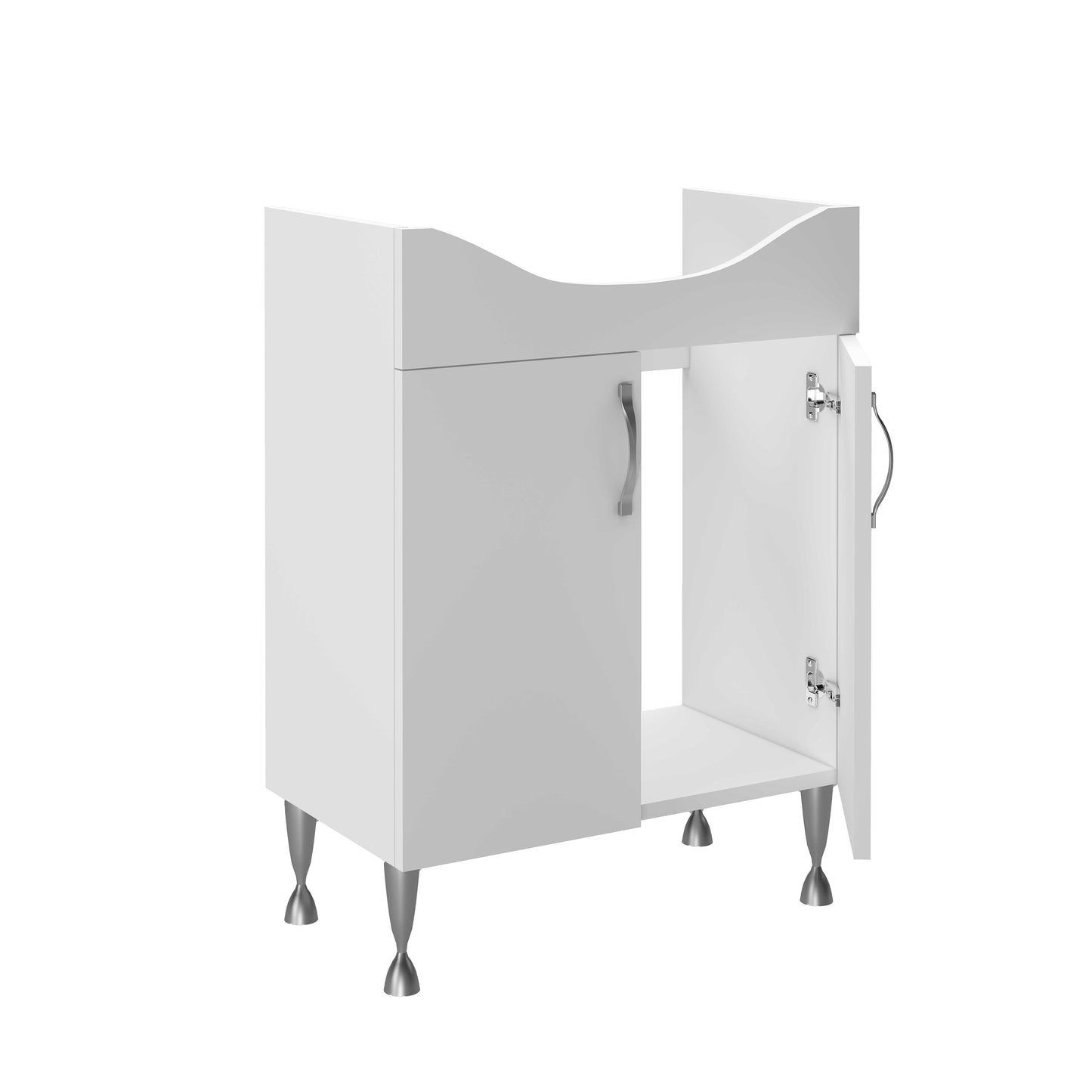 ALONI ALECO WASTAFELONDERKAST - STAAND - 2 DEUREN - 62X84X45,5CM - WIT