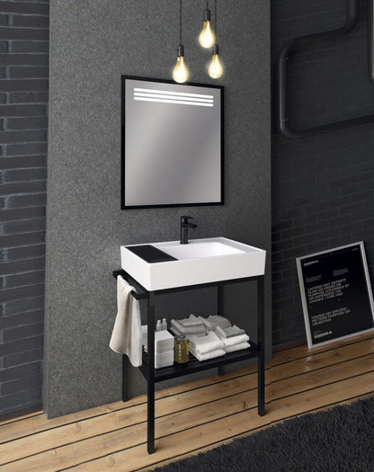 Creavit Arya Keramische Wastafel Met Rek (68cm) - Wit - Luxurysanitair