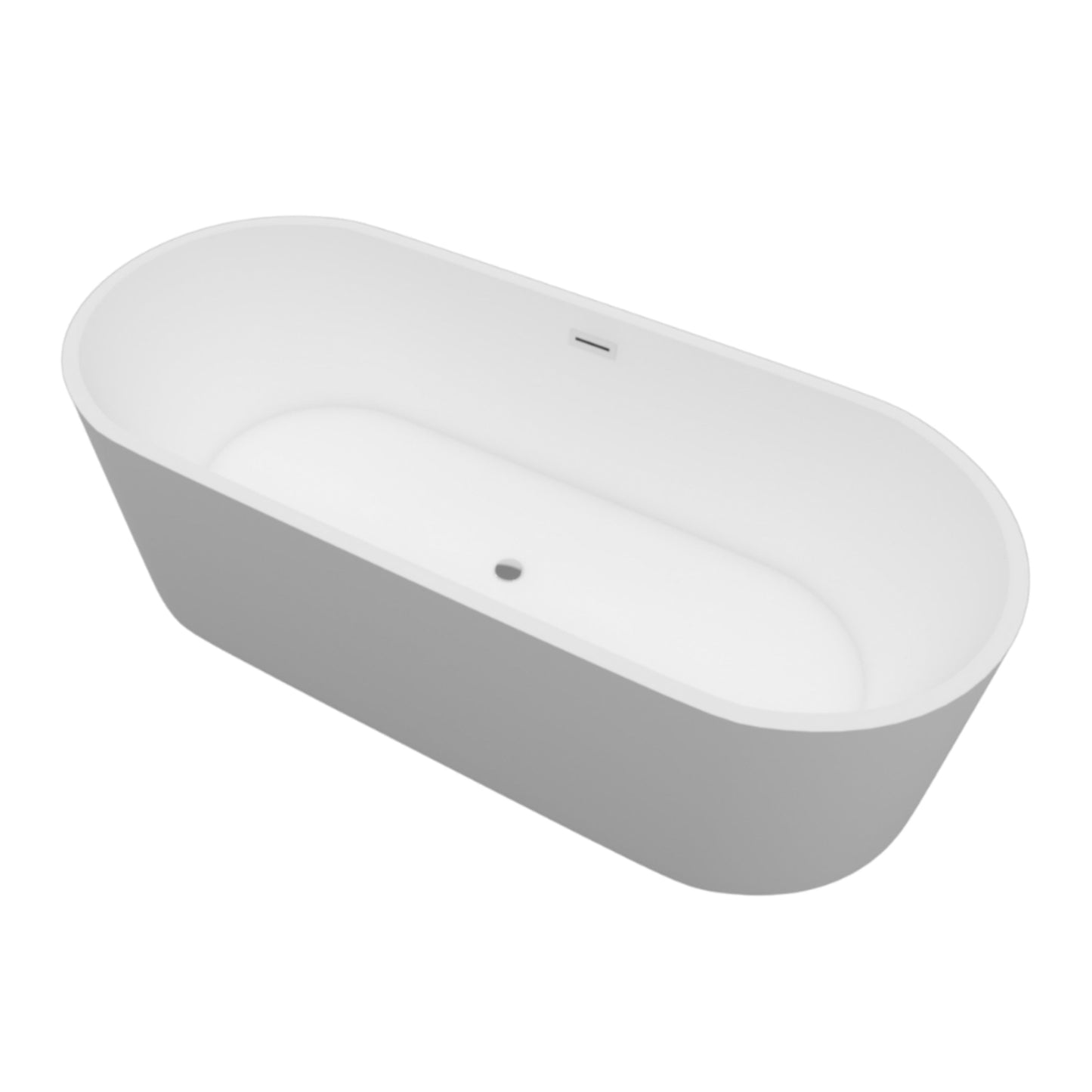 ALONI BAUCI VRIJSTAAND BAD - SOLID SURFACE - 170X80X58,5 CM - MAT WIT