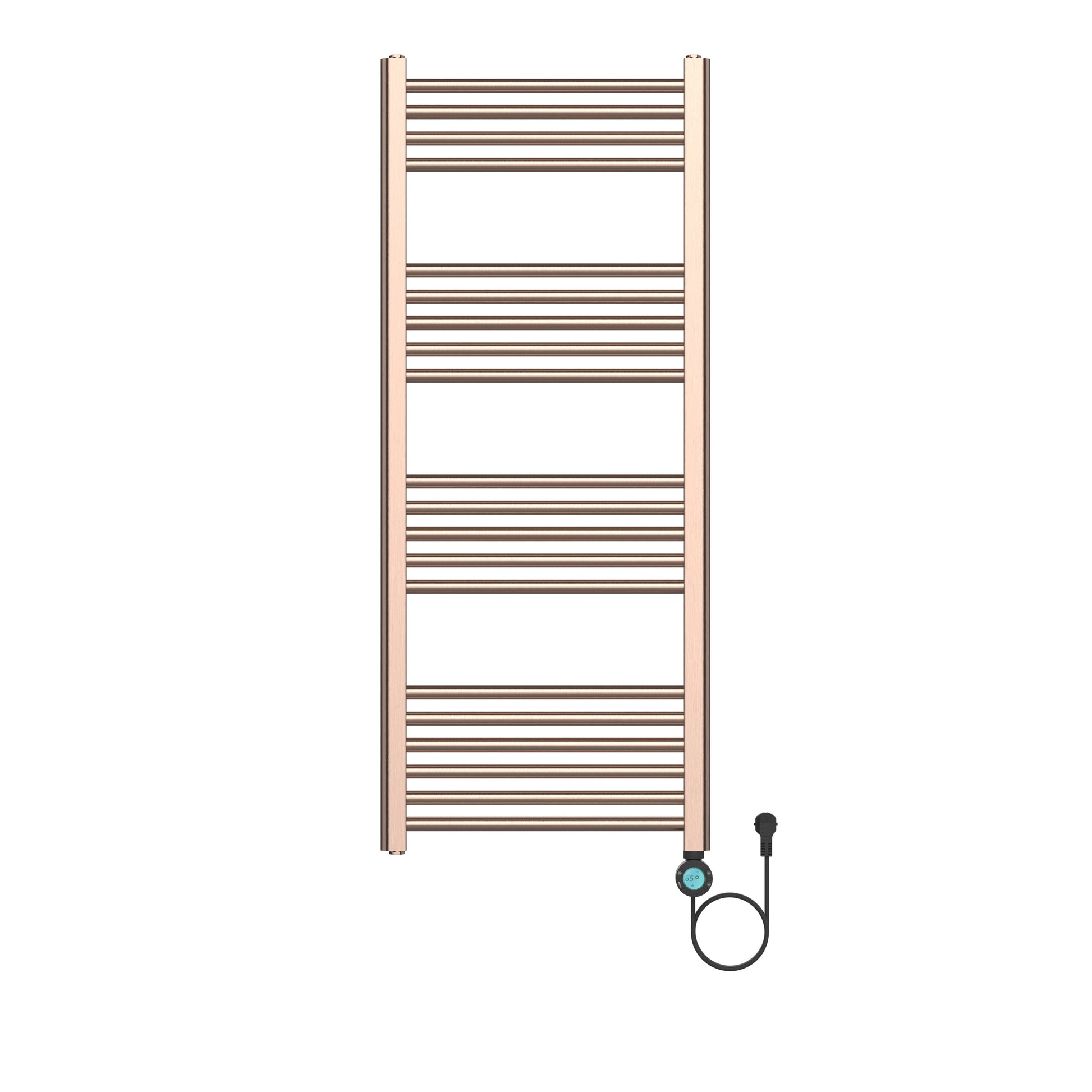 BELRAD ELEKTRISCHE HANDDOEKDROGER - MET DIGITALE, PROGRAMEERBARE THERMOSTAAT - SMART WIFI - AANSLUITING RECHTS - 700W - 1200X500 MM - GEBORSTELD KOPER