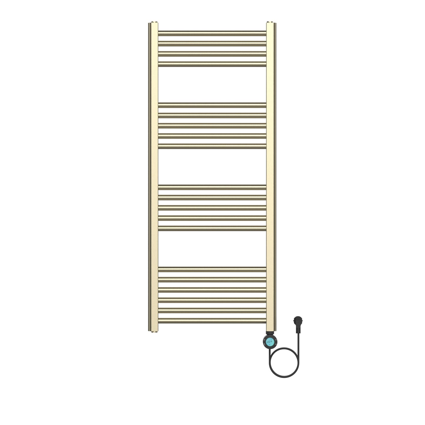 BELRAD ELEKTRISCHE HANDDOEKDROGER - MET DIGITALE, PROGRAMEERBARE THERMOSTAAT - SMART WIFI - AANSLUITING RECHTS - 700W - 1200X500 MM - GEBORSTELD GOUD