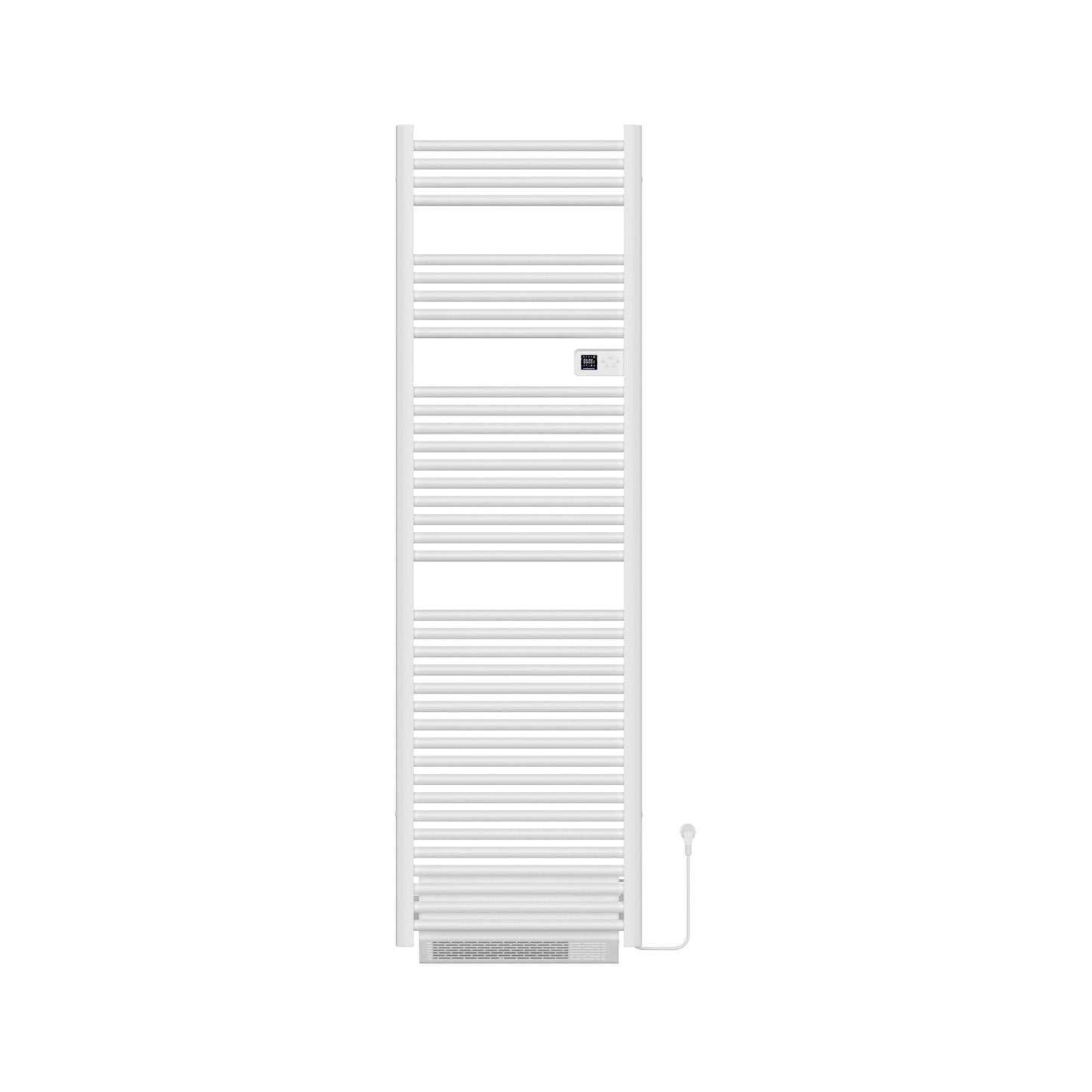BELRAD ELEKTRISCHE HANDDOEKDROGER MET BLOWER - MET DIGITALE PROGRAMEERBARE THERMOSTAAT - AANSLUITING RECHTS - 2000W - 1840X540X133 MM - GLANZEND WIT